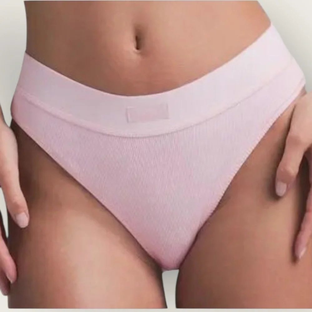 🌸 SKIMS Cotton Rib Mid Rise Brief | S | Cherry Blossom | NWT 🌸